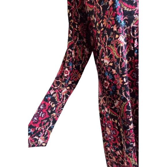 GUC J.Jill Dress Multicolor Floral Relaxed BabyDoll Drape Long Sleeve Boho - Picture 10 of 13